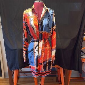Colorful Mundefeis Chain Print Women's Jacket NWT